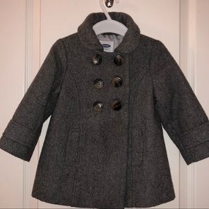 Baby girl pea coat button front